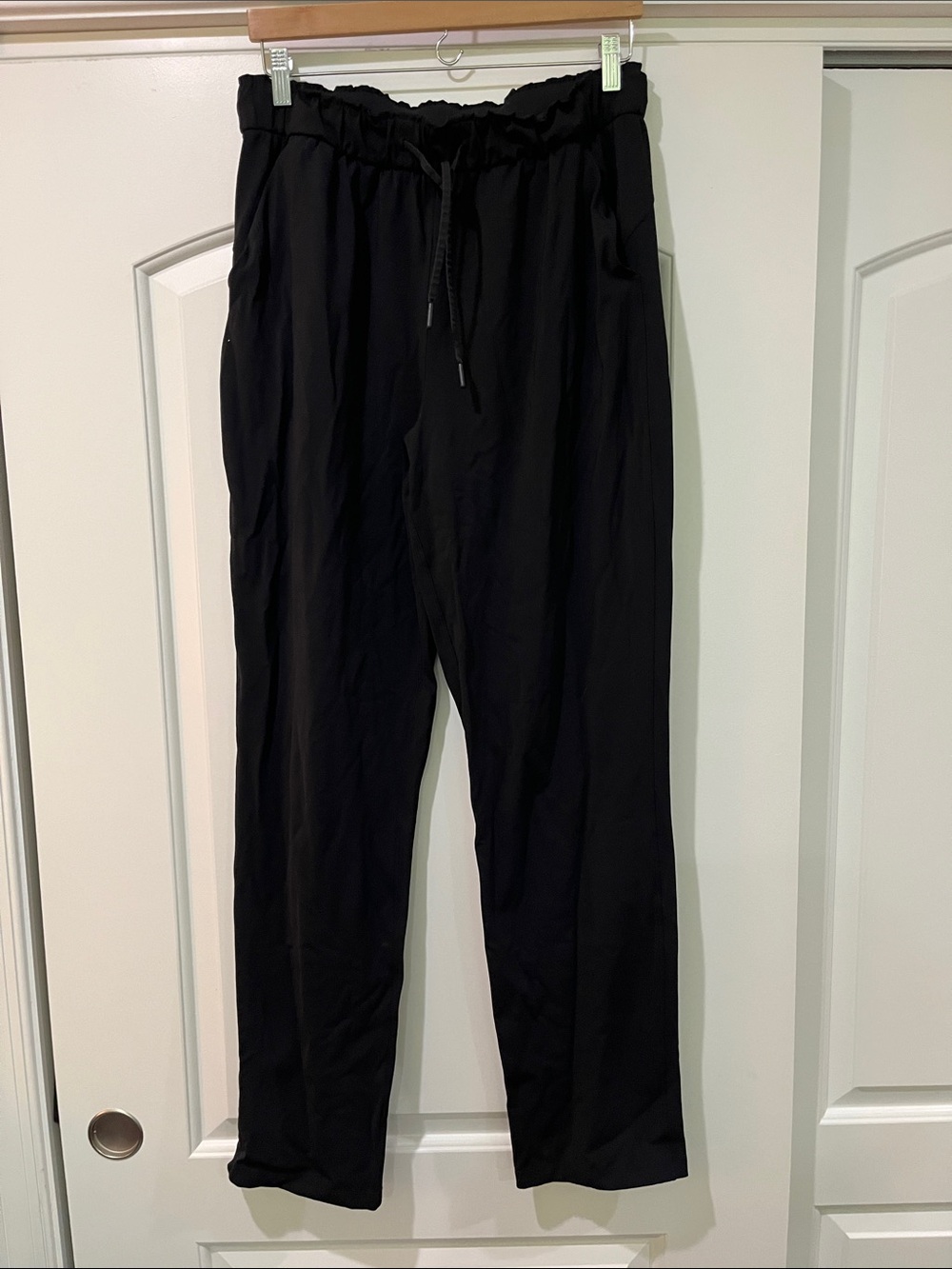 Drawstring straight leg pants